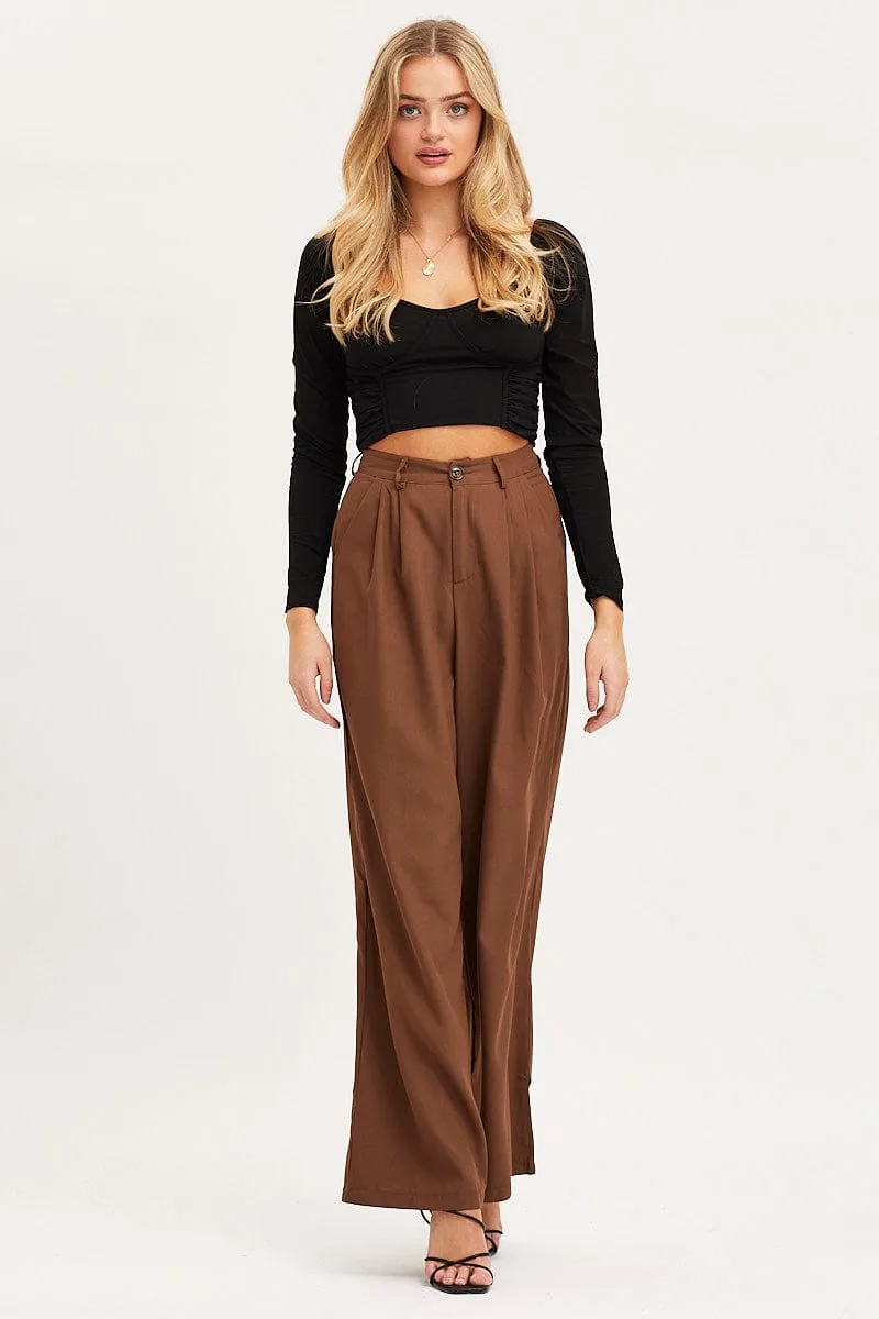 Black Crop Top Long Sleeve sold by Ally Fashion product image thumbnail 2