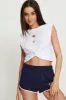White Crop Top Short Sleeve sold by Ally Fashion