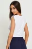 White Crop Top Short Sleeve sold by Ally Fashion