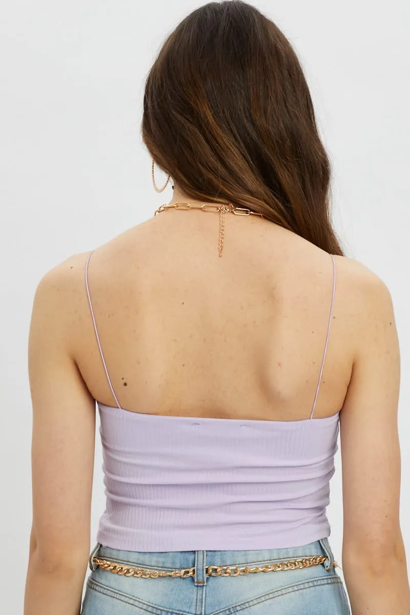 Purple Bungee Strap Scoop Neck Cami sold by Ally Fashion product image thumbnail 3