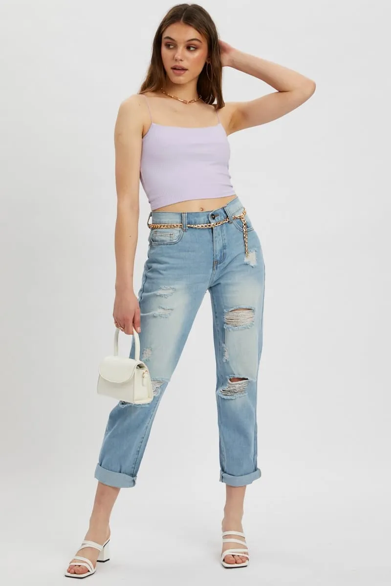 Purple Bungee Strap Scoop Neck Cami sold by Ally Fashion product image thumbnail 5