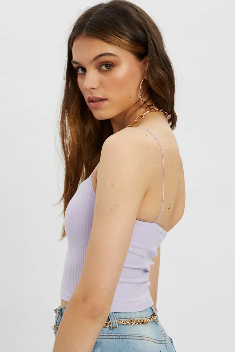 Purple Bungee Strap Scoop Neck Cami sold by Ally Fashion product image thumbnail 2