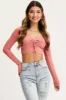Pink Tank Long Sleeve Drawstring sold by Ally Fashion
