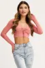 Pink Tank Long Sleeve Drawstring sold by Ally Fashion
