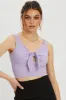 Purple Tie Front Cami sold by Ally Fashion