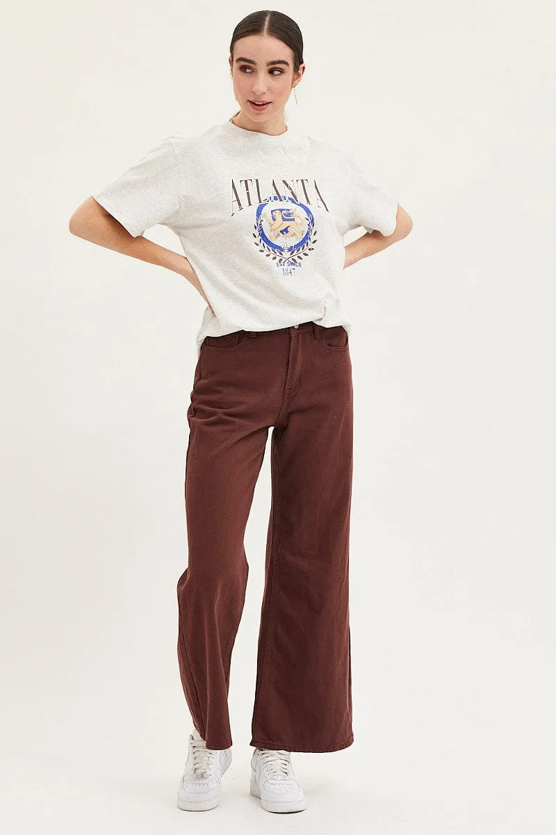 Grey Graphic T Shirt sold by Ally Fashion product image thumbnail 2