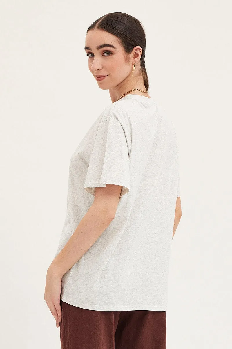 Grey Graphic T Shirt sold by Ally Fashion product image thumbnail 5