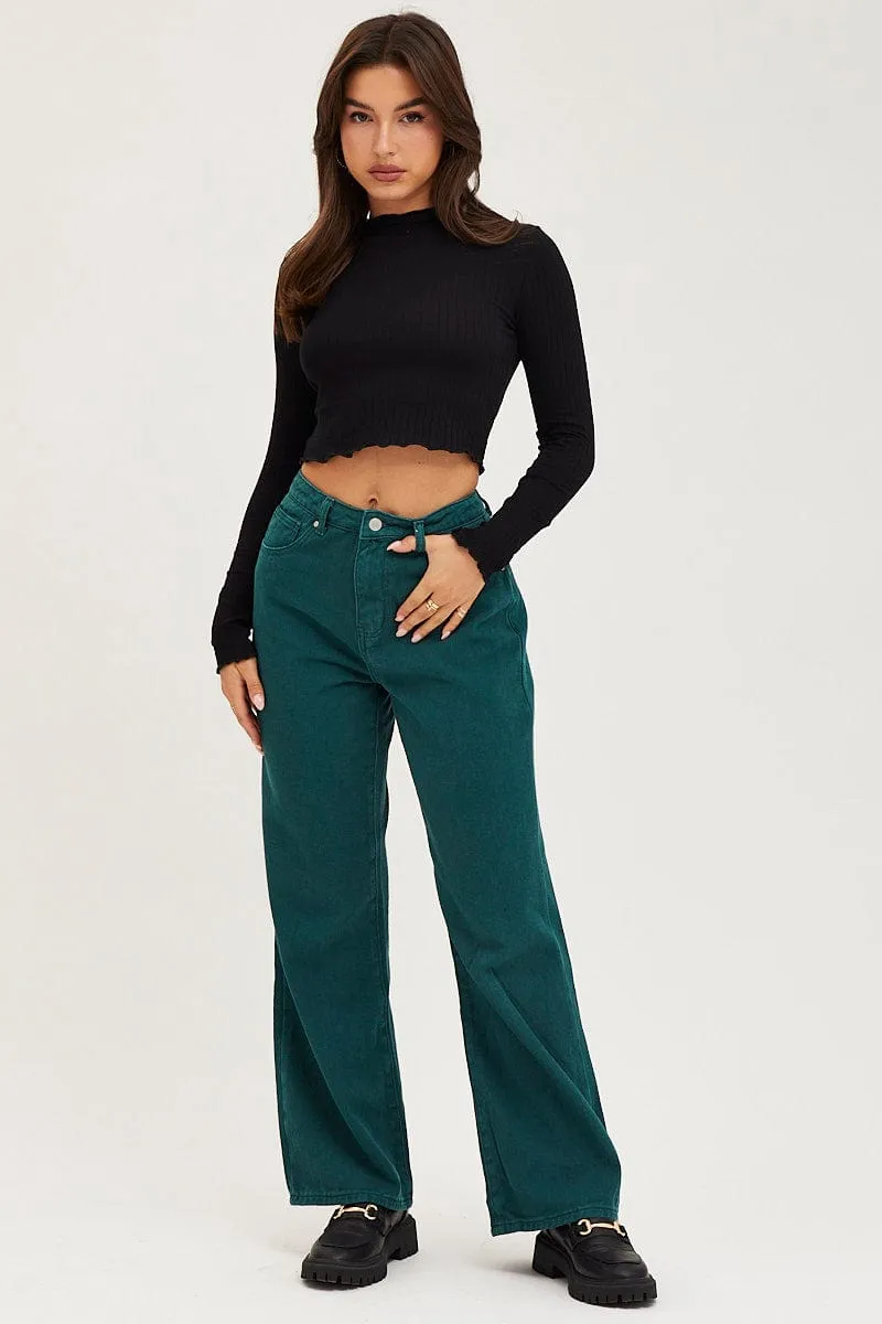 Black Crop Top Long Sleeve sold by Ally Fashion product image thumbnail 2