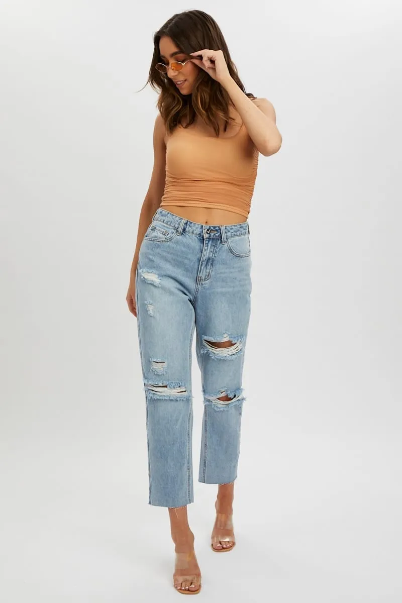 Orange Ruched Cami sold by Ally Fashion product image thumbnail 5