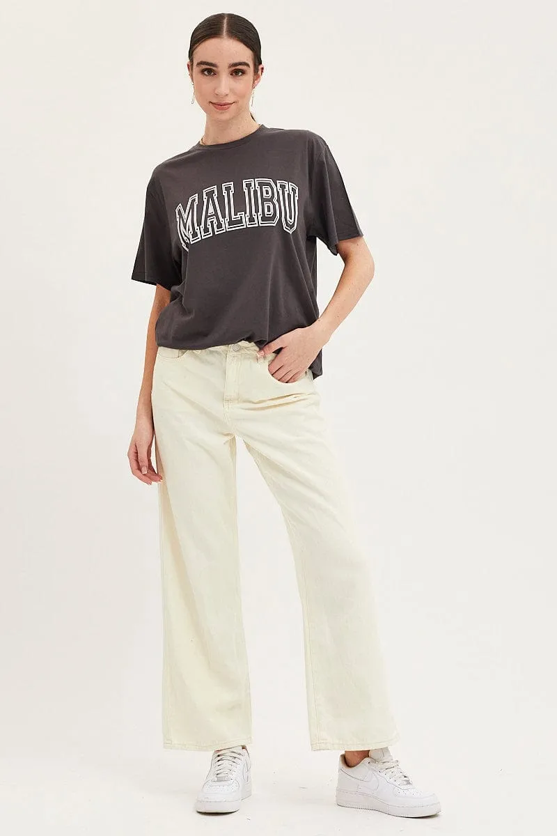 Black Graphic T Shirt sold by Ally Fashion product image thumbnail 2