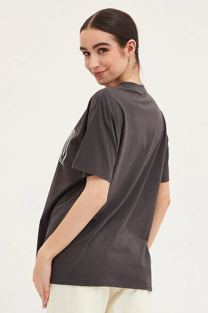 Black Graphic T Shirt sold by Ally Fashion product image thumbnail 5