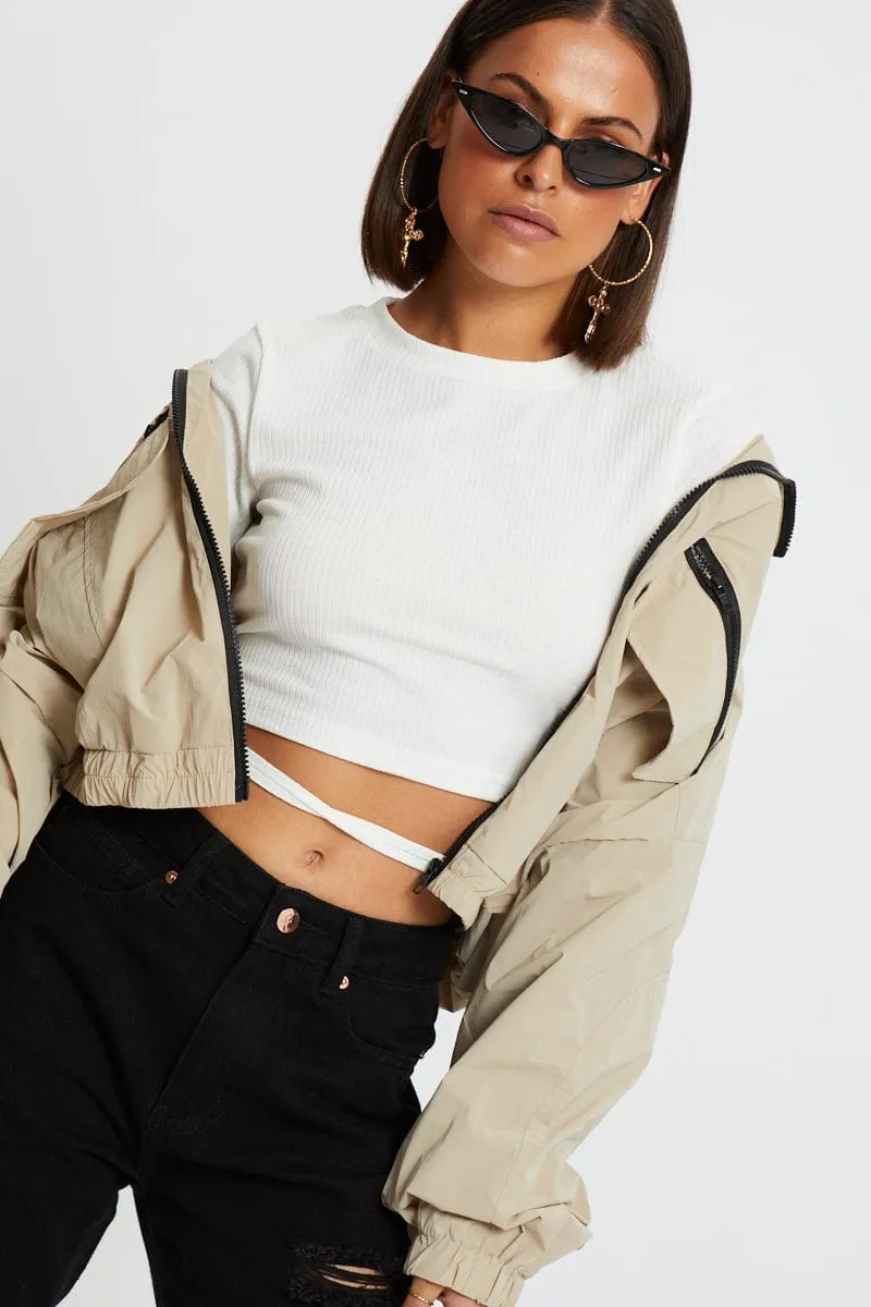 White Tie Waist Top sold by Ally Fashion product image thumbnail 4