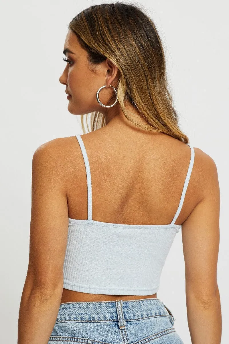 Blue Drawstring Ruched Cami sold by Ally Fashion product image thumbnail 2