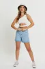 White One Shoulder Cut Out Crop Top sold by Ally Fashion