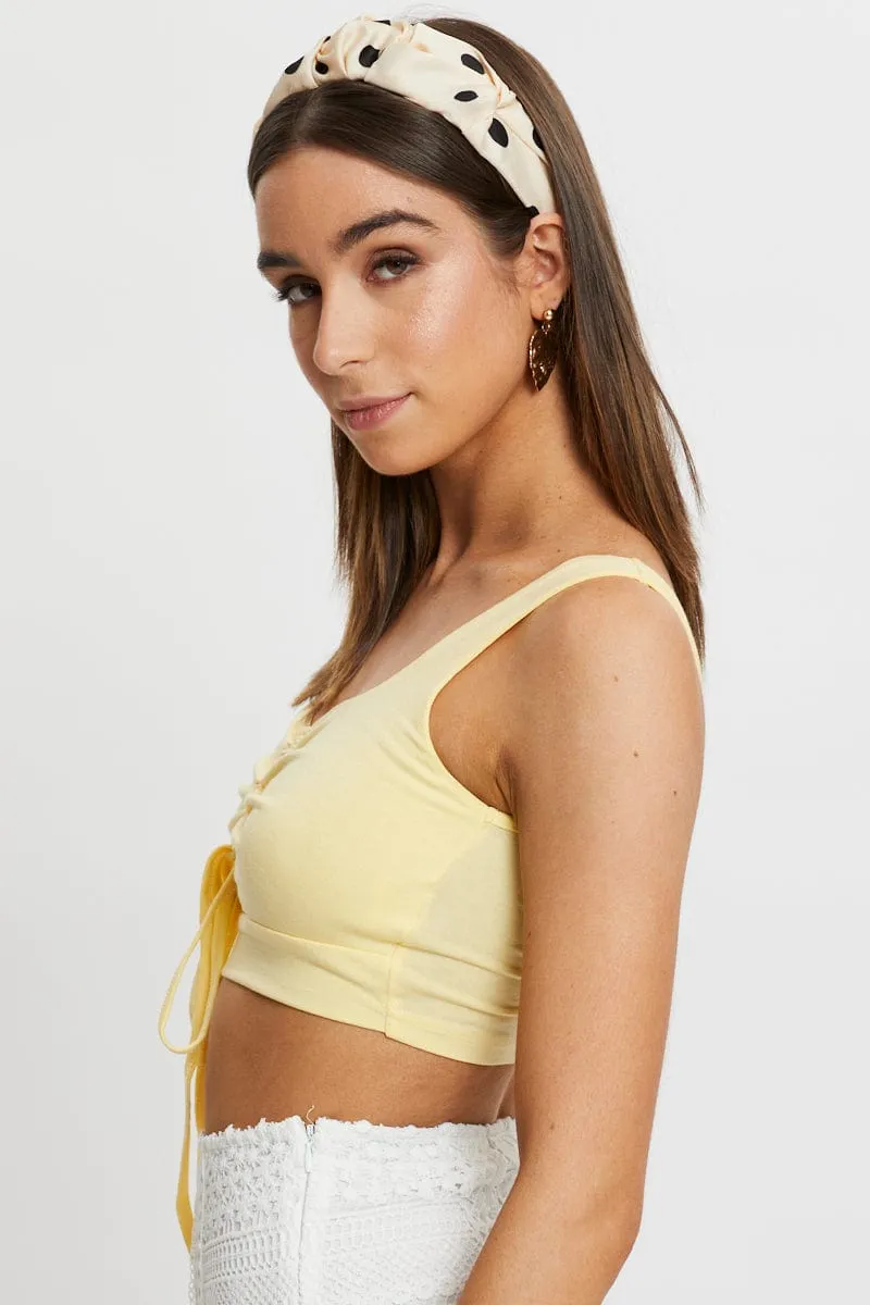Light Must Drawstring Cut Out Rib Crop Top sold by Ally Fashion product image thumbnail 2