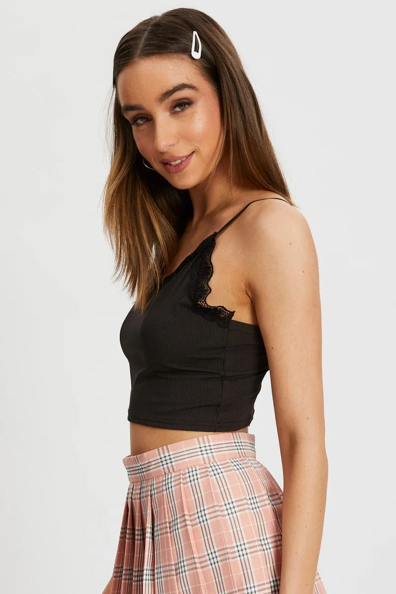 Black Top Cami Lace sold by Ally Fashion product image thumbnail 2