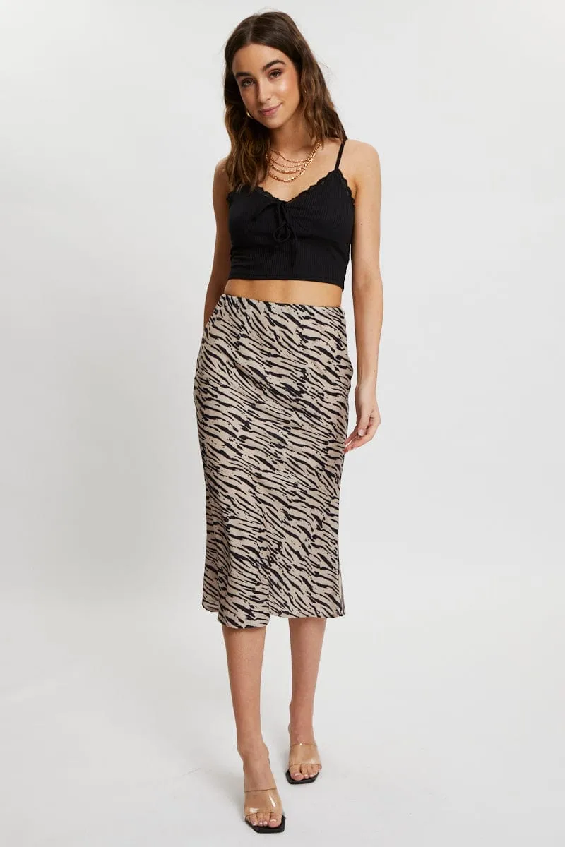 Black Lace Trim Tie Front Cami sold by Ally Fashion product image thumbnail 5