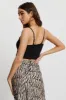 Black Lace Trim Tie Front Cami sold by Ally Fashion