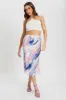 White Cutaway Halter Neck Crop Top sold by Ally Fashion