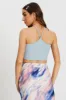 Blue Cutaway Halter Neck Crop Top sold by Ally Fashion