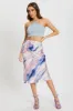 Blue Cutaway Halter Neck Crop Top sold by Ally Fashion