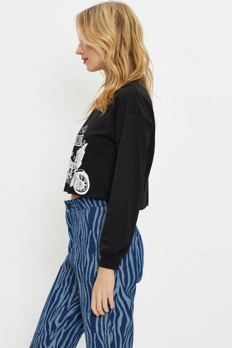 Black Vintage Motorbike Sweater sold by Ally Fashion product image thumbnail 4