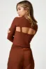 Brown Rib Singlet Shrug Set sold by Ally Fashion