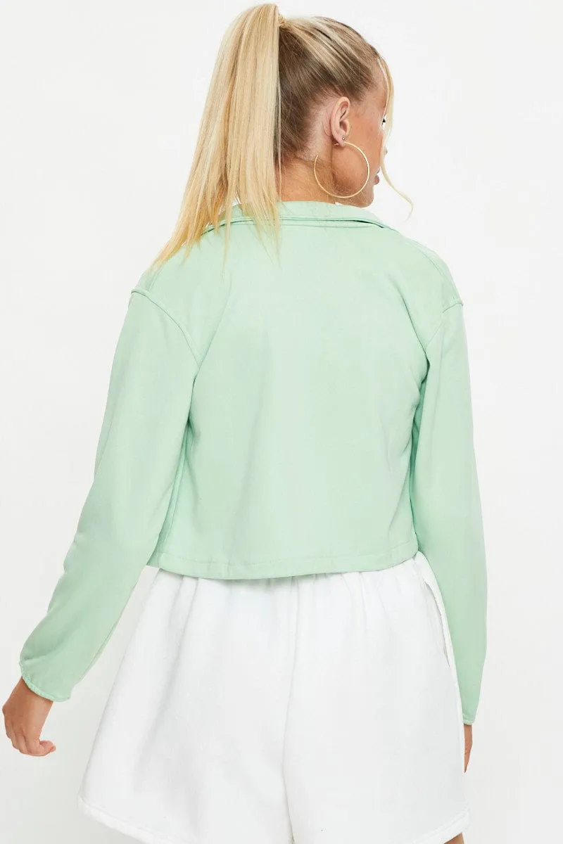 Green Zip Front Track Jacket sold by Ally Fashion product image thumbnail 5