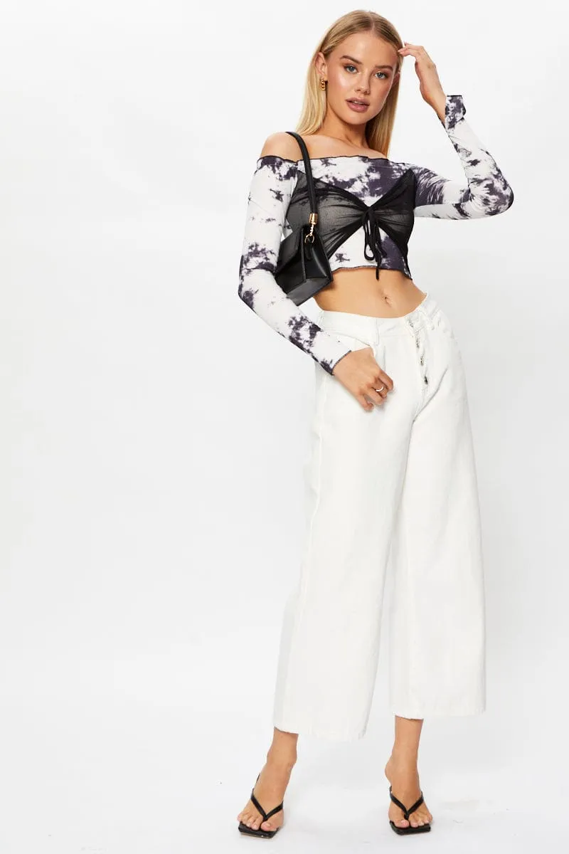 Multi Tie Dye Off Shoulder Top sold by Ally Fashion product image thumbnail 3