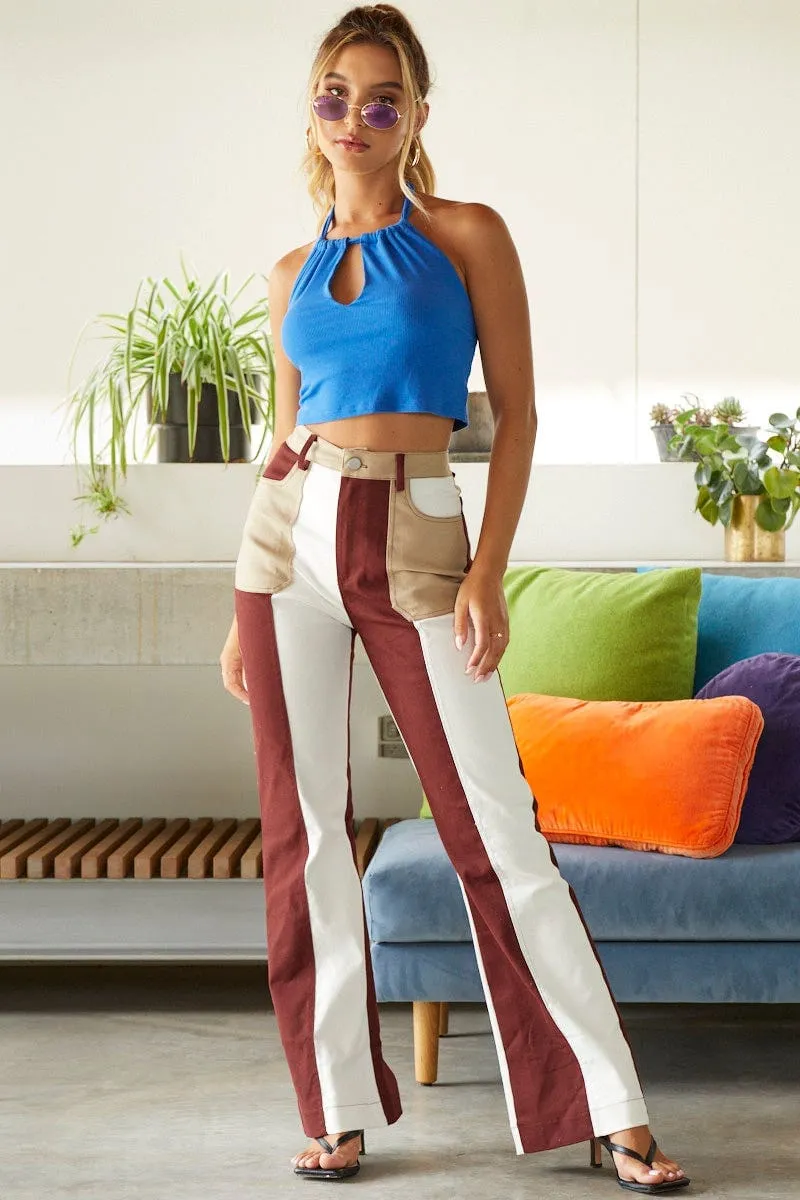 Blue Keyhole Hole Halter Neck Top sold by Ally Fashion product image thumbnail 2