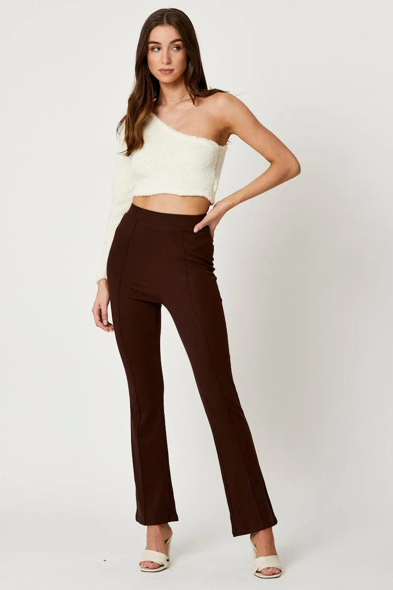 White One Shoulder Fluffy Knit Top sold by Ally Fashion product image thumbnail 2