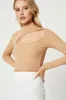 Brown Cut Out Top sold by Ally Fashion
