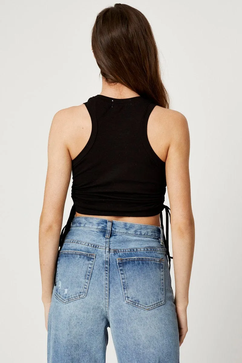 Black Cut Out Tank sold by Ally Fashion product image thumbnail 4