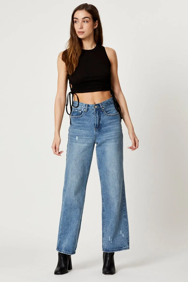 Black Cut Out Tank sold by Ally Fashion product image thumbnail 2