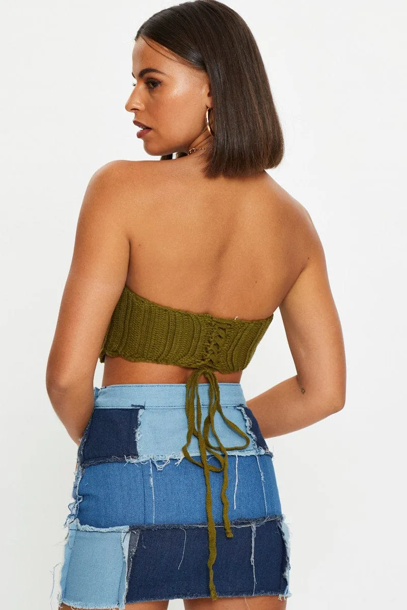 Green Knit Scarf Top sold by Ally Fashion product image thumbnail 5