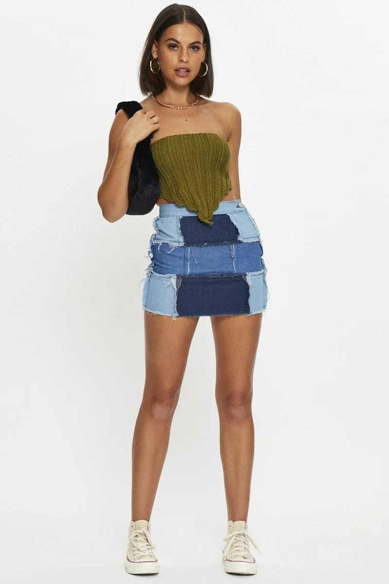 Green Knit Scarf Top sold by Ally Fashion product image thumbnail 2