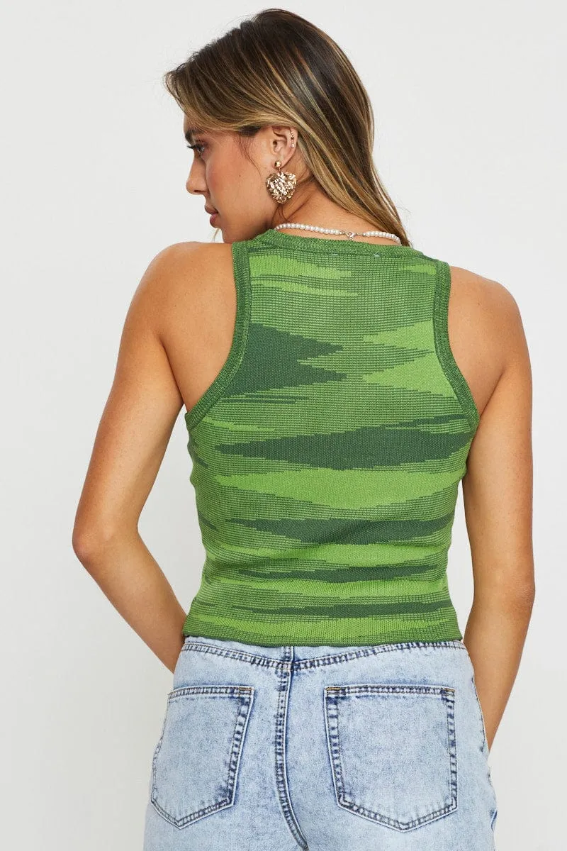 Green Knit Top sold by Ally Fashion product image thumbnail 5