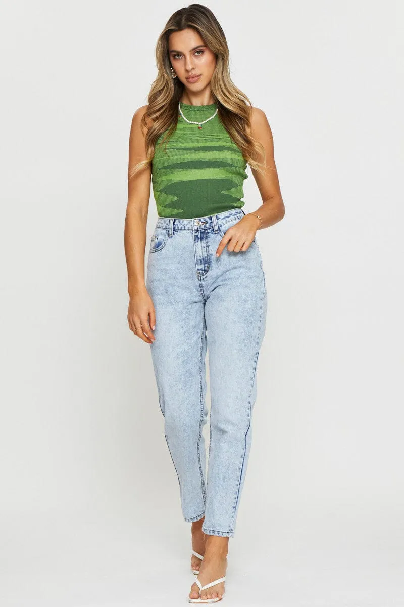 Green Knit Top sold by Ally Fashion product image thumbnail 2