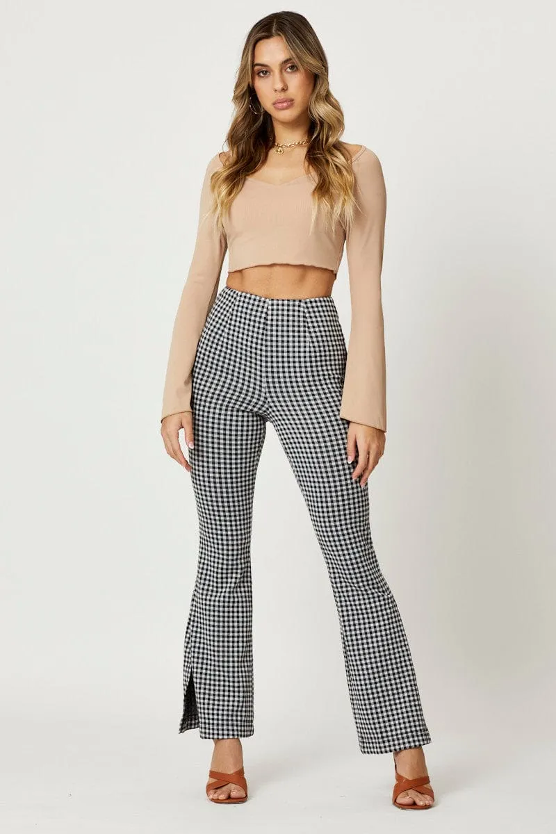 Brown Flare Sleeve Top sold by Ally Fashion product image thumbnail 2