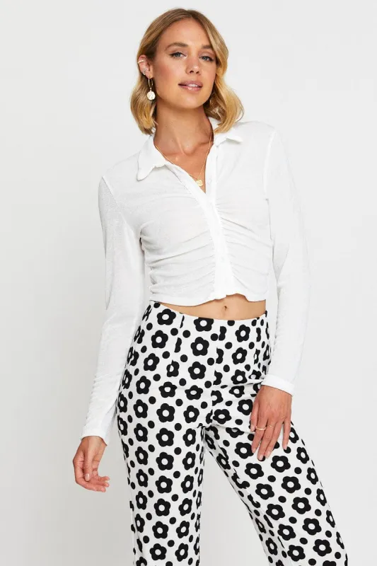 White Jersey Top Long Sleeve sold by Ally Fashion