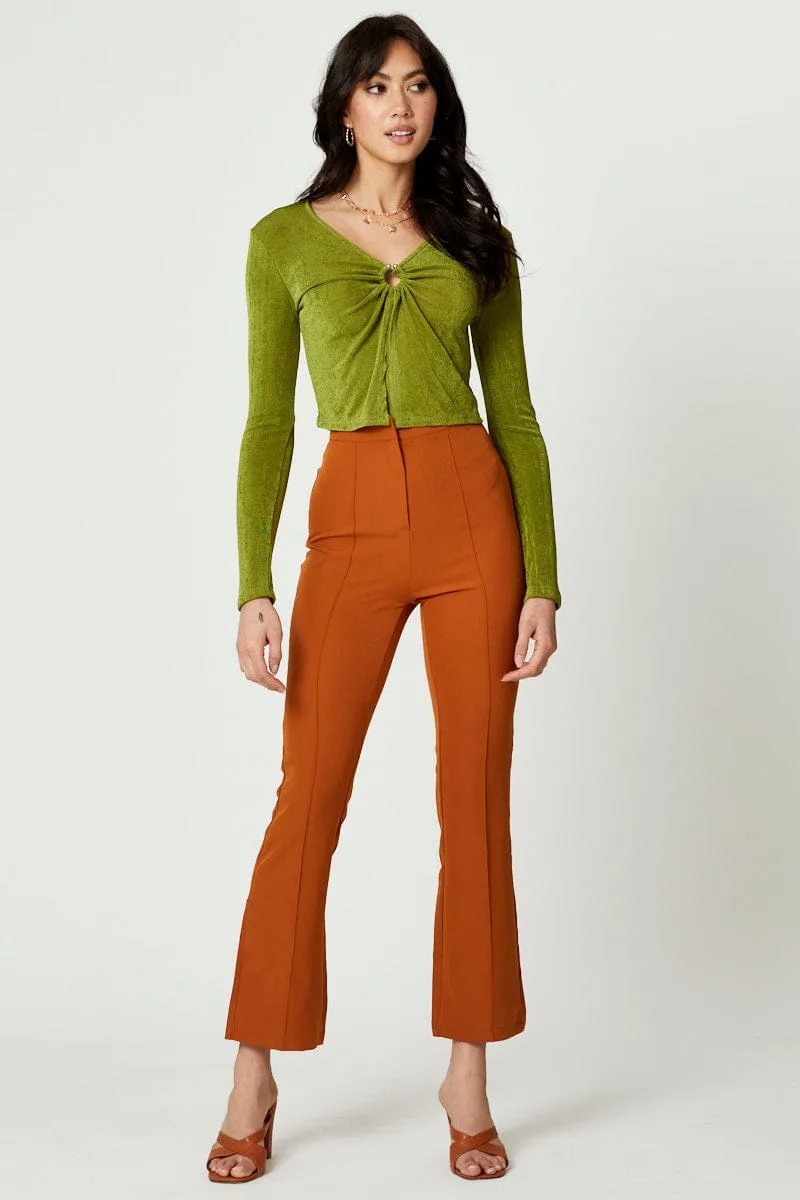 Green Slinky Jersey Long Sleeve Top sold by Ally Fashion product image thumbnail 2