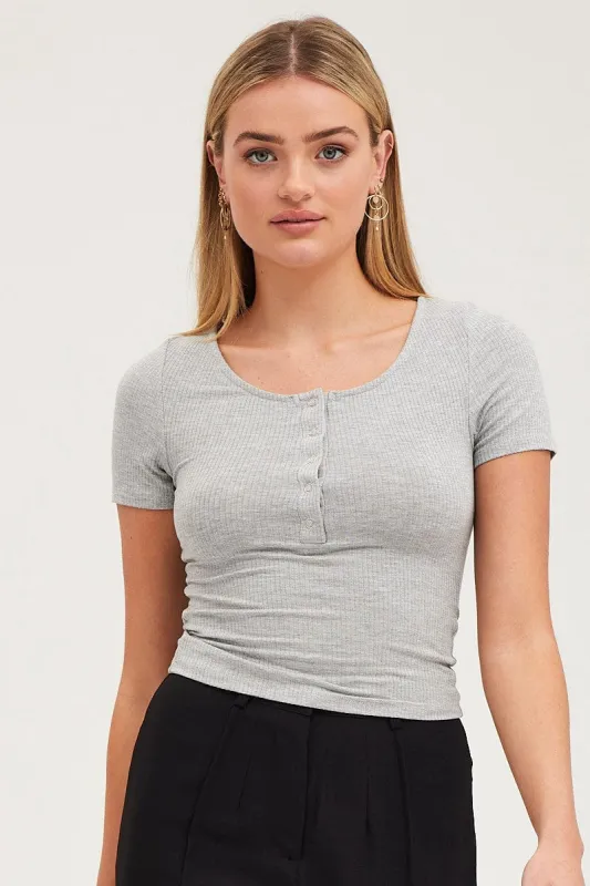 Grey Smock Top sold by Ally Fashion