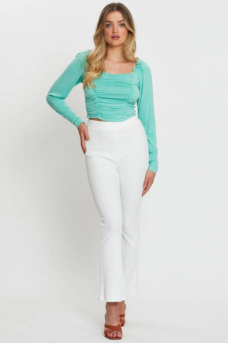 Green Crop Top Long Sleeve sold by Ally Fashion product image thumbnail 2