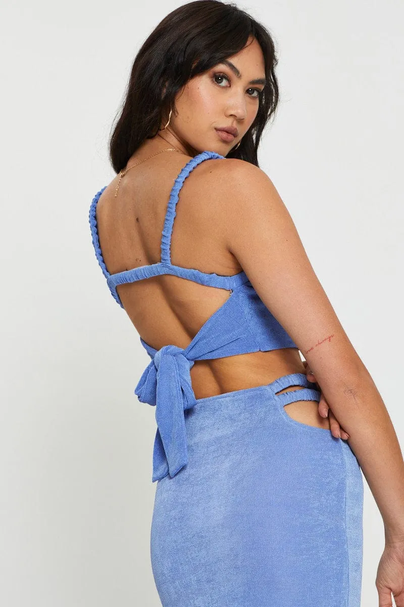 Purple Crop Top sold by Ally Fashion product image thumbnail 2