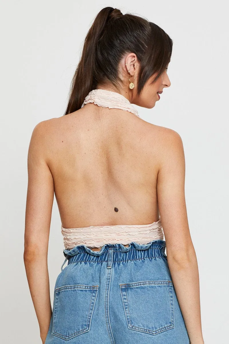 Pink Top Halter Neck sold by Ally Fashion product image thumbnail 2