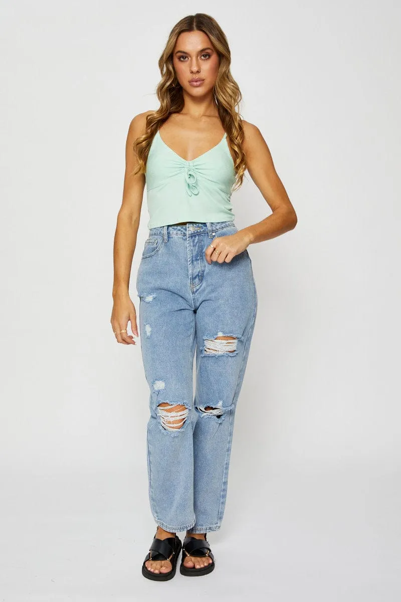 Green Singlet Top sold by Ally Fashion product image thumbnail 2