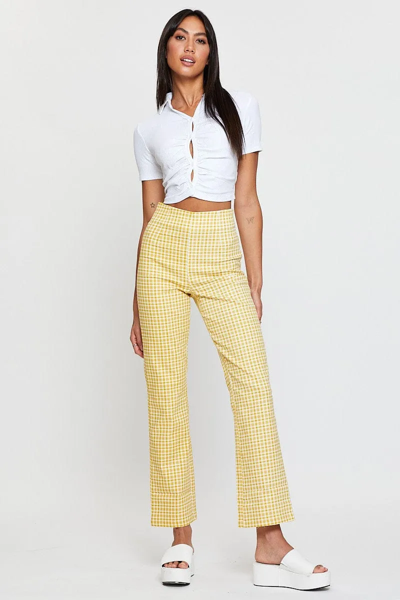 White Jersey Top Short Sleeve Collared Ruche sold by Ally Fashion product image thumbnail 2