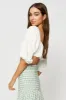 White Bardot Top Ribbed sold by Ally Fashion