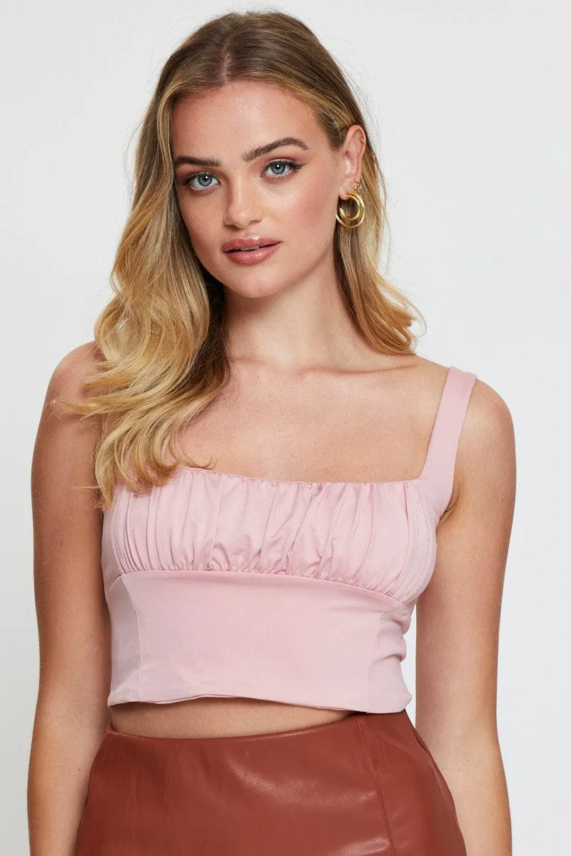 Pink Crop Top sold by Ally Fashion product image thumbnail 3