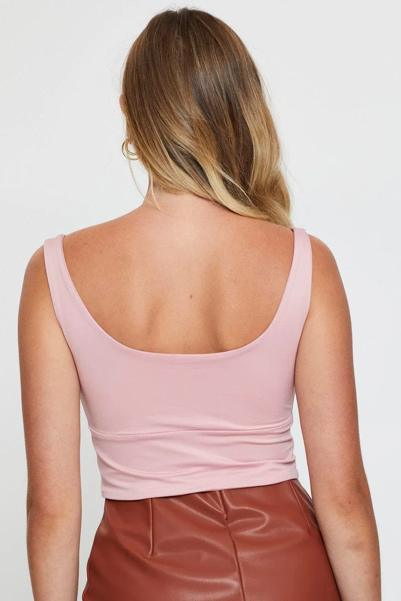 Pink Crop Top sold by Ally Fashion product image thumbnail 5